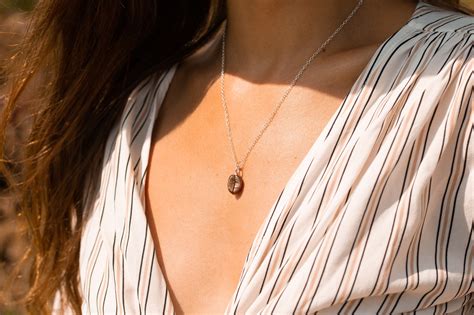 Hinitan Plantation Barako Liberica Bean Red Bronze Necklace.